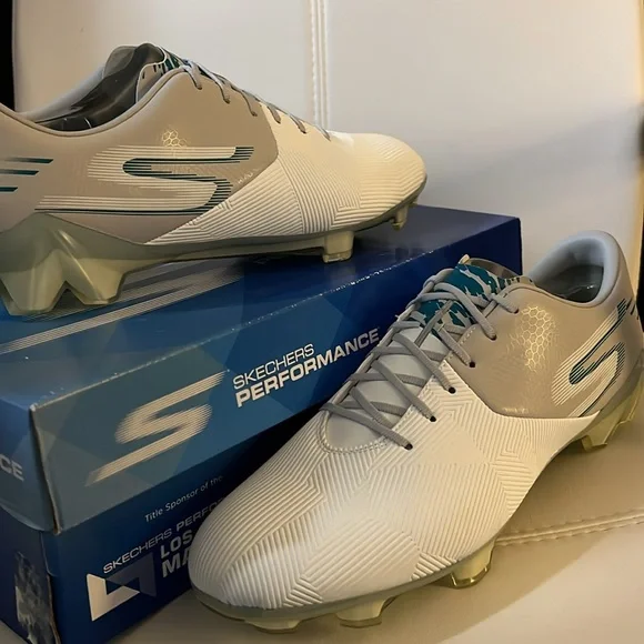 Sketchers Men’s GO FG-REFLEX Cleats Wht/Blu Size 12 - Picture 5 of 7